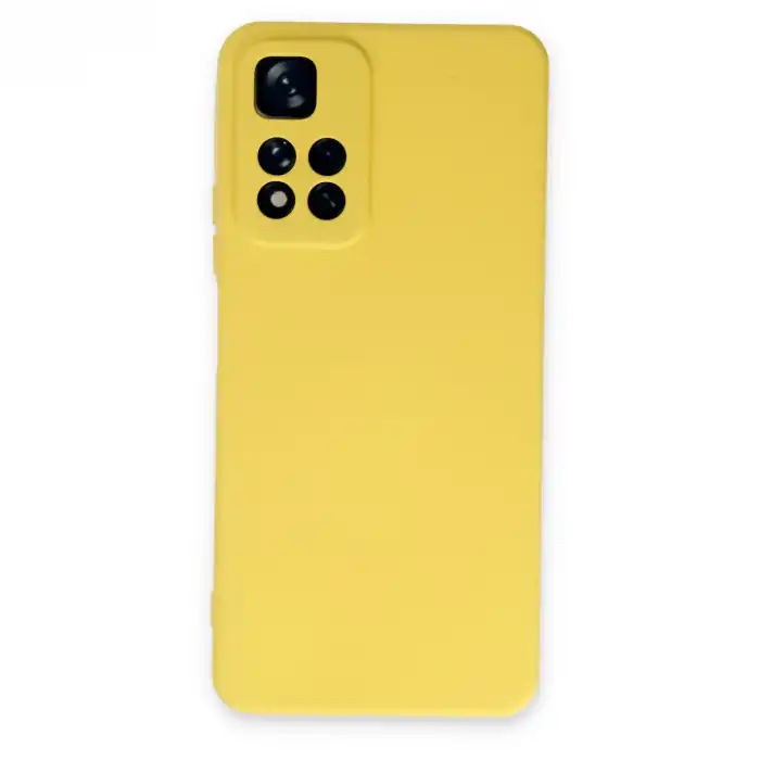 Xiaomi Redmi Note 11 Pro Plus 5g Kılıf Nano İçi Kadife Silikon - Sarı