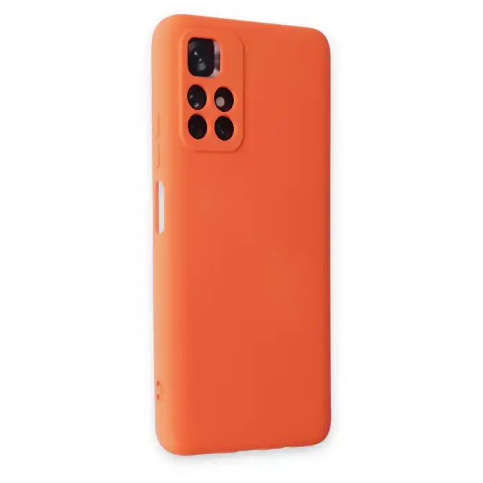 Xiaomi Redmi Note 11t Kılıf Nano İçi Kadife Silikon - Turuncu