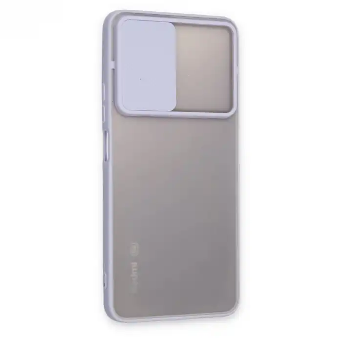 Xiaomi Redmi Note 11t Kılıf Palm Buzlu Kamera Sürgülü Silikon - Lila
