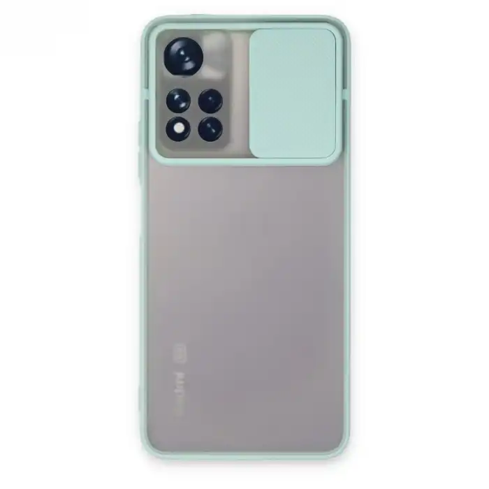 Xiaomi Redmi Note 11t Kılıf Palm Buzlu Kamera Sürgülü Silikon - Turkuaz