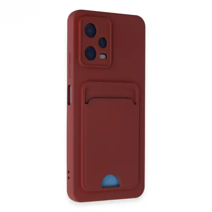Xiaomi Redmi Note 12 4g Kılıf Kelvin Kartvizitli Silikon - Bordo