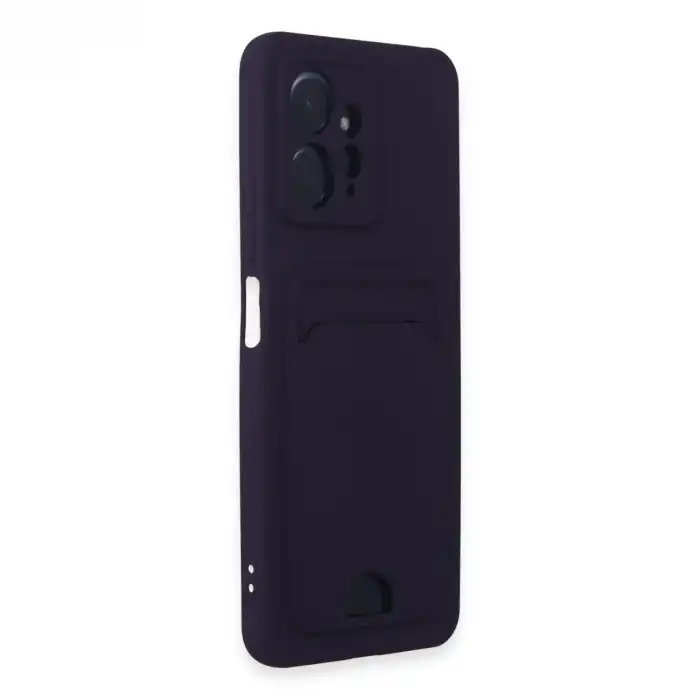 Xiaomi Redmi Note 12 4g Kılıf Kelvin Kartvizitli Silikon - Derin Mor