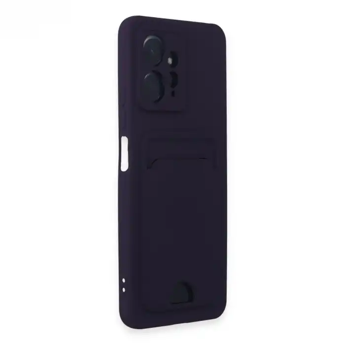 Xiaomi Redmi Note 12 4g Kılıf Kelvin Kartvizitli Silikon - Derin Mor