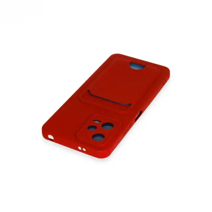 Xiaomi Redmi Note 12 4g Kılıf Kelvin Kartvizitli Silikon - Kırmızı