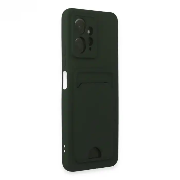 Xiaomi Redmi Note 12 4g Kılıf Kelvin Kartvizitli Silikon - Koyu Yeşil