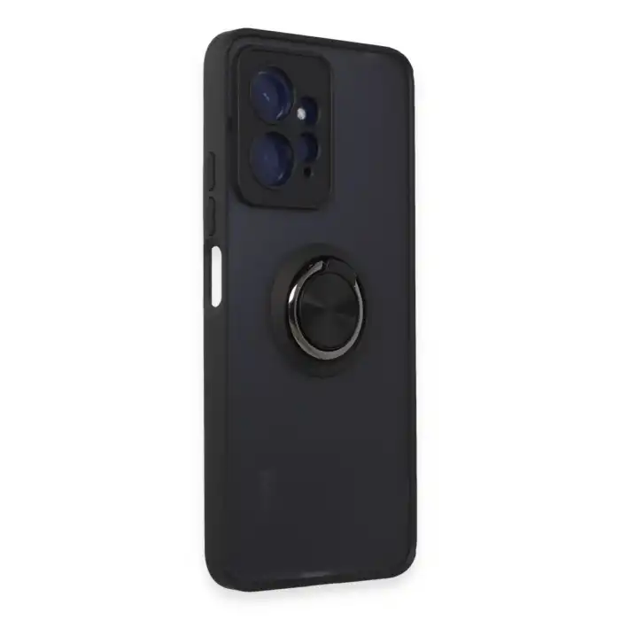 Xiaomi Redmi Note 12 4g Kılıf Montreal Yüzüklü Silikon Kapak - Siyah