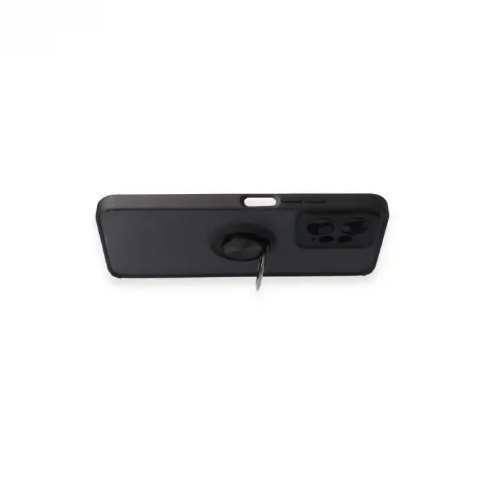 Xiaomi Redmi Note 12 4g Kılıf Montreal Yüzüklü Silikon Kapak - Siyah