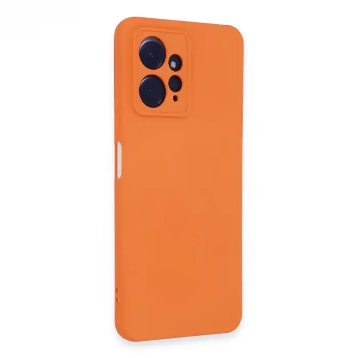 Xiaomi Redmi Note 12 4g Kılıf Nano İçi Kadife Silikon - Turuncu