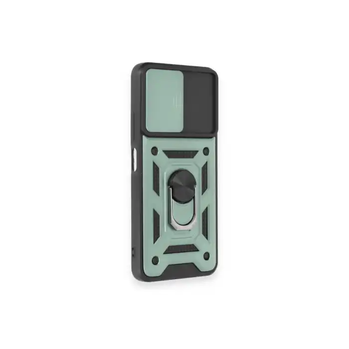 Xiaomi Redmi Note 12 4g Kılıf Pars Lens Yüzüklü Silikon - Yeşil