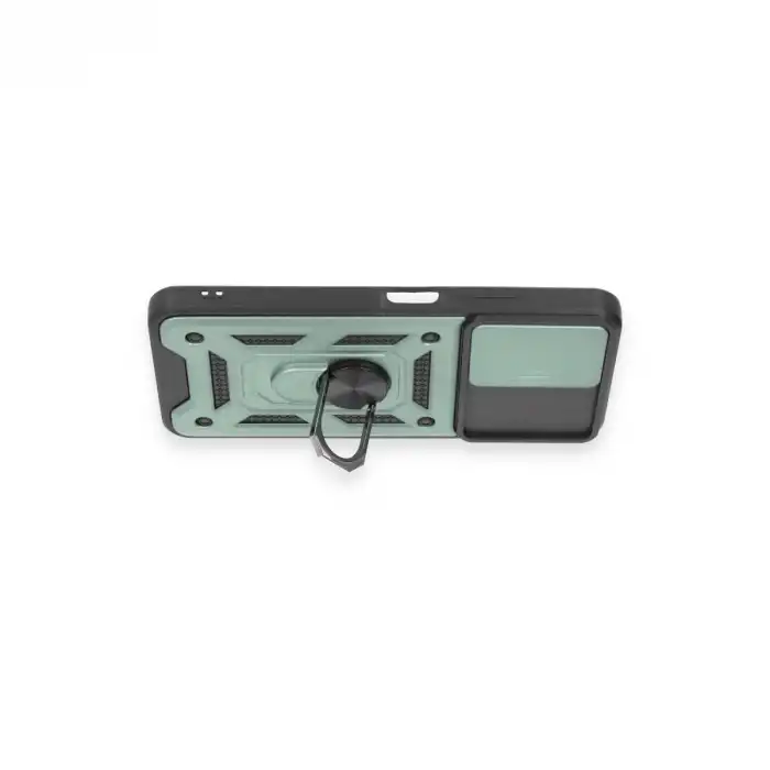 Xiaomi Redmi Note 12 4g Kılıf Pars Lens Yüzüklü Silikon - Yeşil