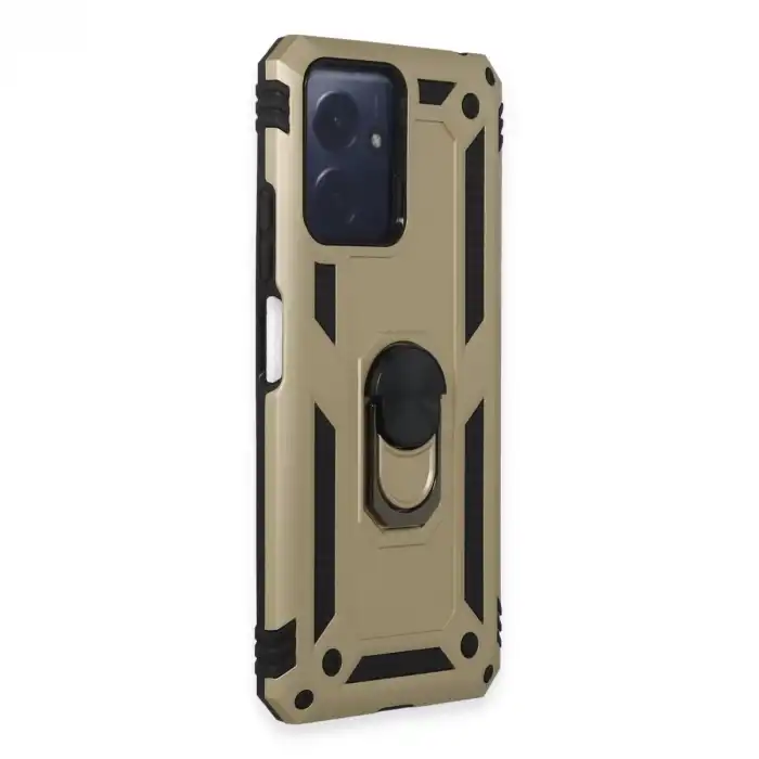 Xiaomi Redmi Note 12 4g Kılıf Sofya Yüzüklü Silikon Kapak - Gold