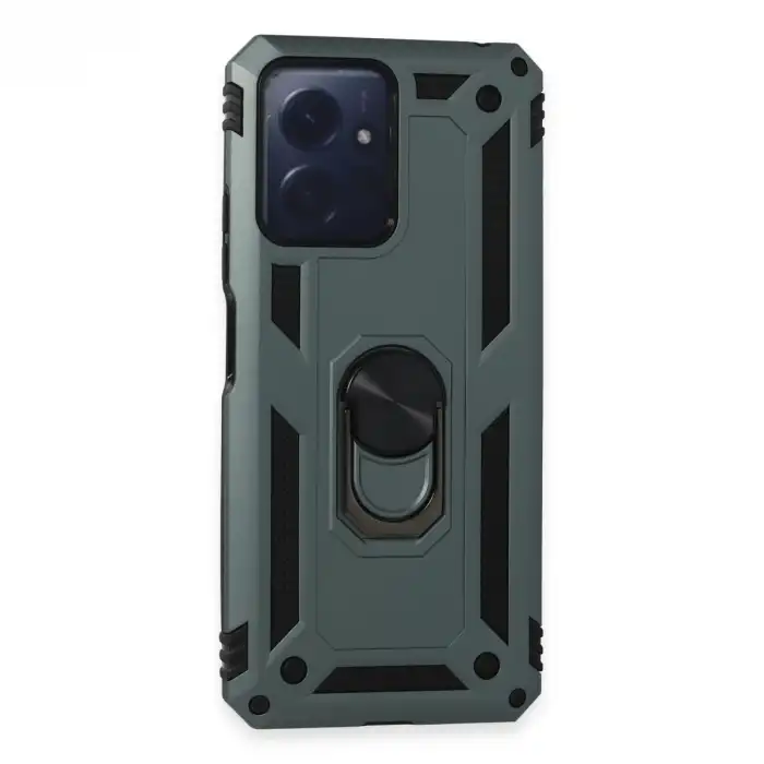 Xiaomi Redmi Note 12 4g Kılıf Sofya Yüzüklü Silikon Kapak - Yeşil