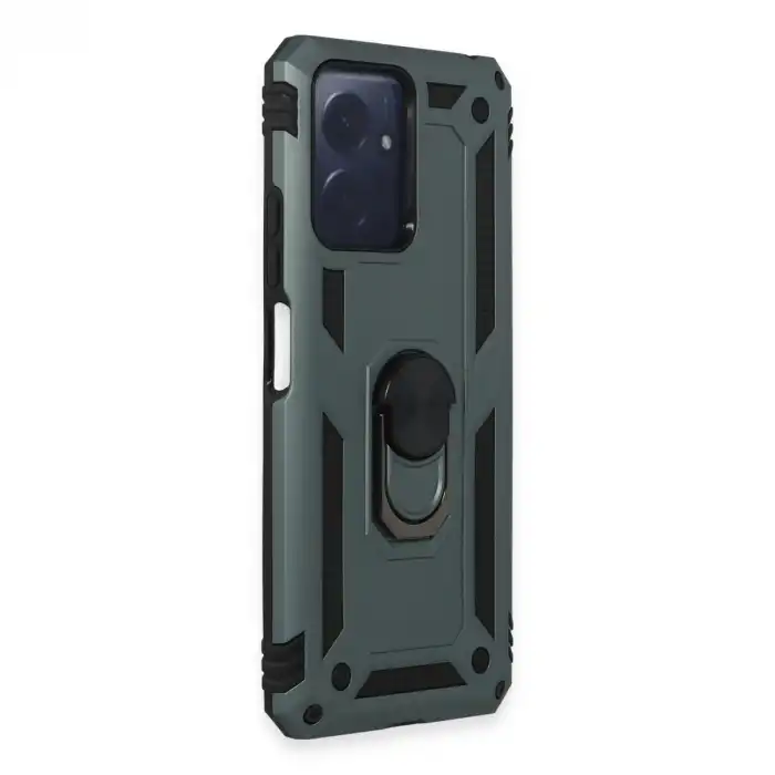 Xiaomi Redmi Note 12 4g Kılıf Sofya Yüzüklü Silikon Kapak - Yeşil