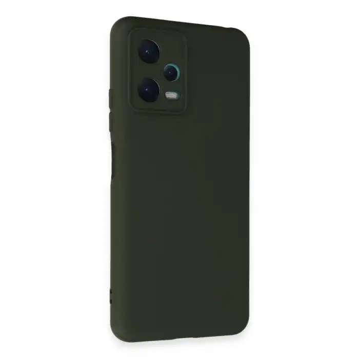 Xiaomi Redmi Note 12 5g Kılıf Nano İçi Kadife Silikon - Koyu Yeşil