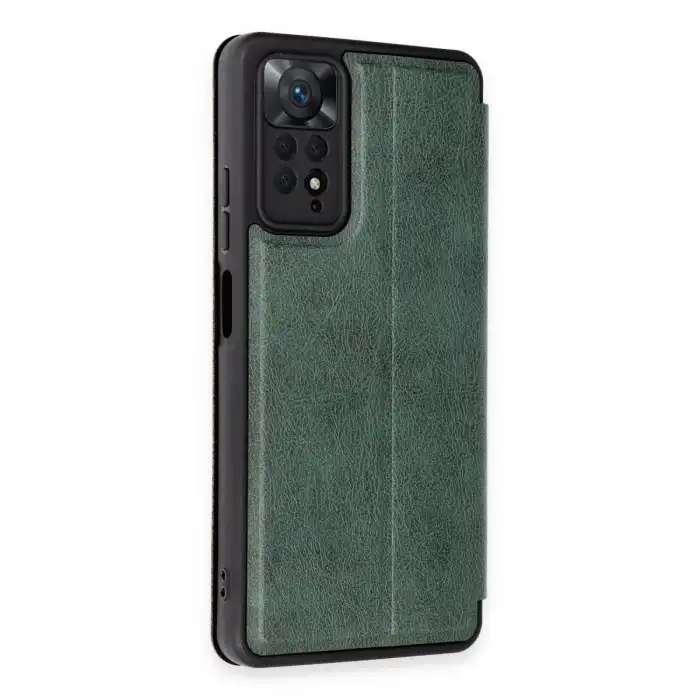 Xiaomi Redmi Note 12 Pro 4g Kılıf Flip Cover - Koyu Yeşil