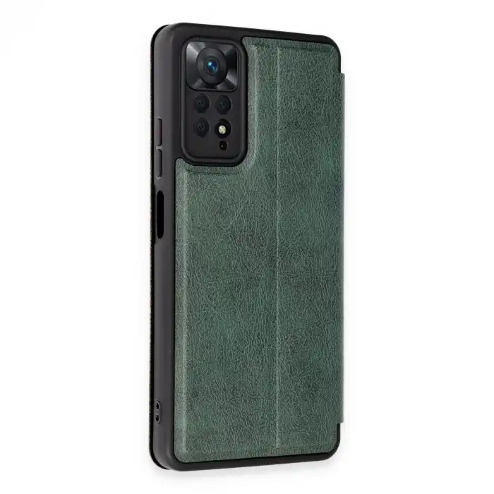 Xiaomi Redmi Note 12 Pro 4g Kılıf Flip Cover - Koyu Yeşil