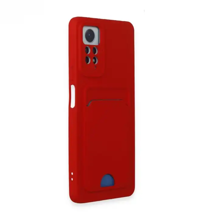 Xiaomi Redmi Note 12 Pro 4g Kılıf Kelvin Kartvizitli Silikon - Kırmızı