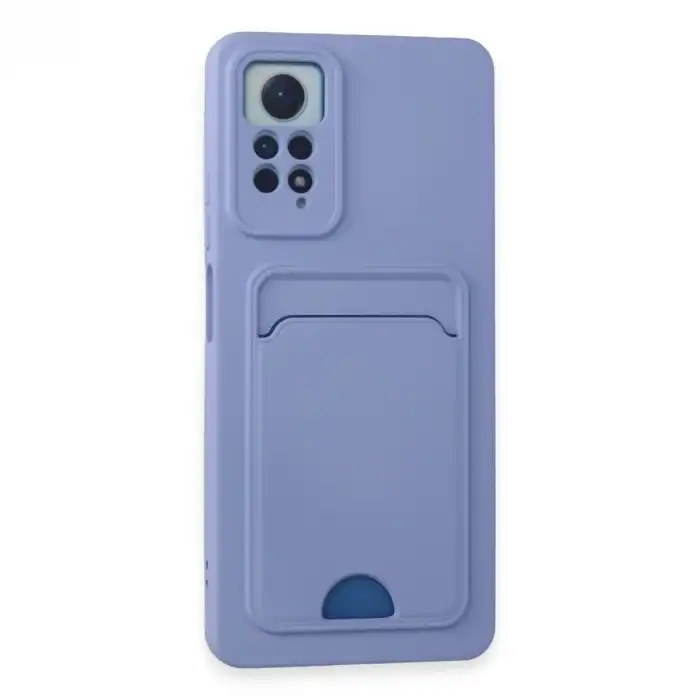 Xiaomi Redmi Note 12 Pro 4g Kılıf Kelvin Kartvizitli Silikon - Lila