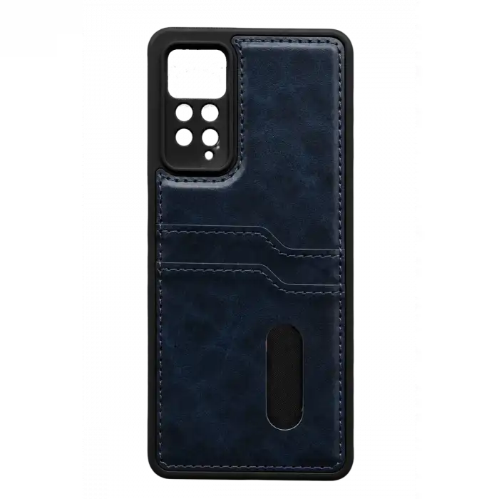 Xiaomi Redmi Note 12 Pro 4g Kılıf Sara Kartvizitli Deri Kılıf - Lacivert