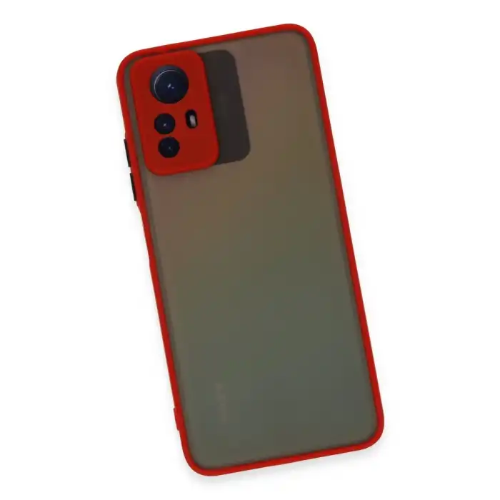 Xiaomi Redmi Note 12s Kılıf Montreal Silikon Kapak - Kırmızı