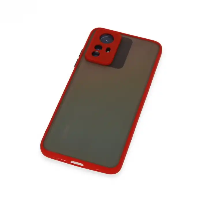 Xiaomi Redmi Note 12s Kılıf Montreal Silikon Kapak - Kırmızı