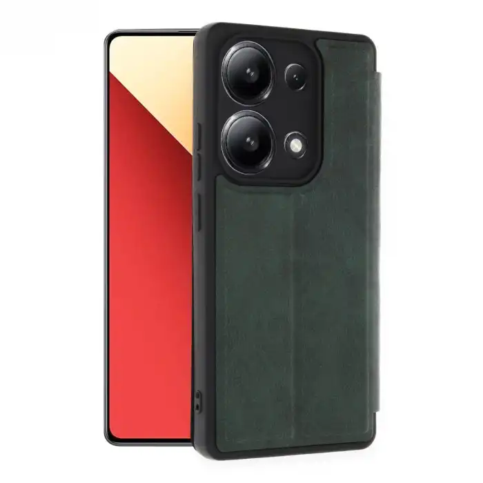 Xiaomi Redmi Note 13 4g Kılıf Flip Cover - Koyu Yeşil