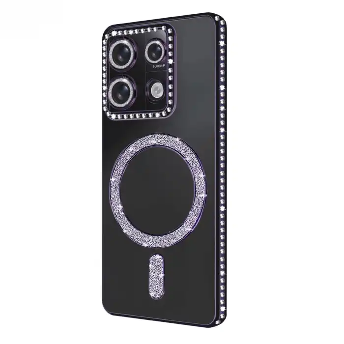 Xiaomi Redmi Note 13 Pro 4g Joke Simli Magneticsafe Kılıf - Derin Mor