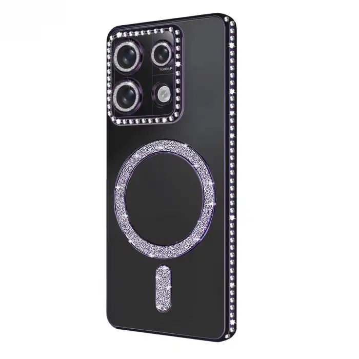 Xiaomi Redmi Note 13 Pro 4g Joke Simli Magneticsafe Kılıf - Derin Mor