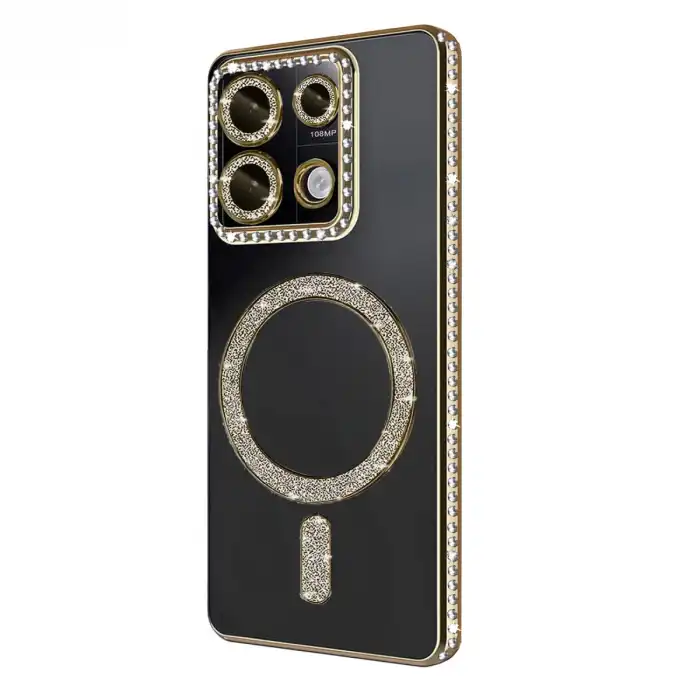 Xiaomi Redmi Note 13 Pro 4g Joke Simli Magneticsafe Kılıf - Gold