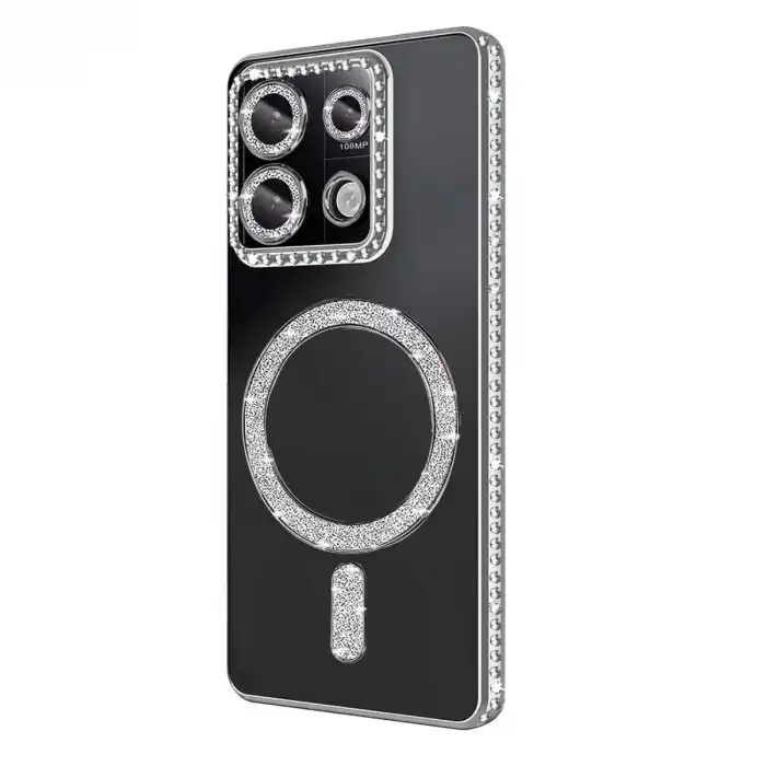 Xiaomi Redmi Note 13 Pro 4g Joke Simli Magneticsafe Kılıf - Gümüş