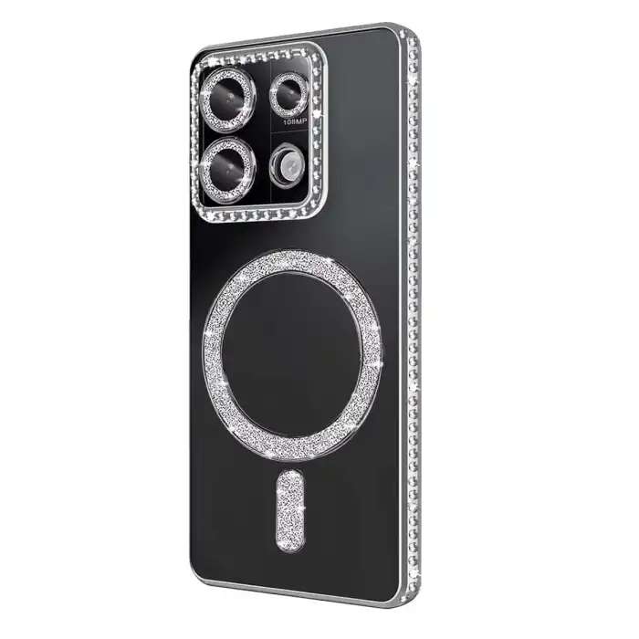 Xiaomi Redmi Note 13 Pro 4g Joke Simli Magneticsafe Kılıf - Gümüş