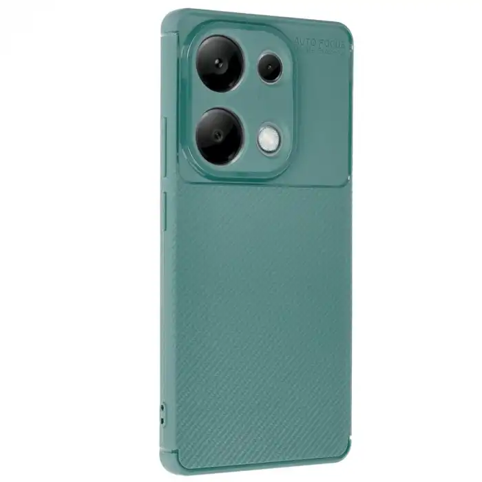 Xiaomi Redmi Note 13 Pro 4g Kılıf Auto Focus Karbon Kapak - Koyu Yeşil