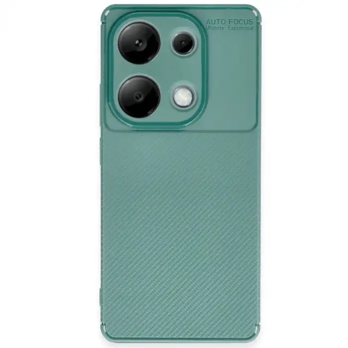 Xiaomi Redmi Note 13 Pro 4g Kılıf Auto Focus Karbon Kapak - Koyu Yeşil
