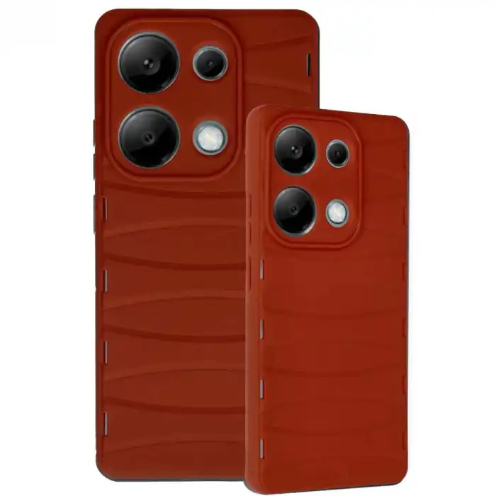 Xiaomi Redmi Note 13 Pro 4g Kılıf Bibercas Silikon Kapak - Kırmızı