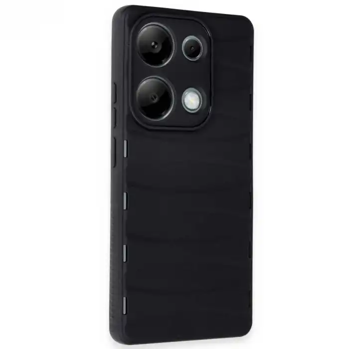 Xiaomi Redmi Note 13 Pro 4g Kılıf Bibercas Silikon Kapak - Siyah