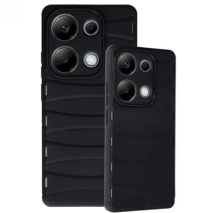 Xiaomi Redmi Note 13 Pro 4g Kılıf Bibercas Silikon Kapak - Siyah