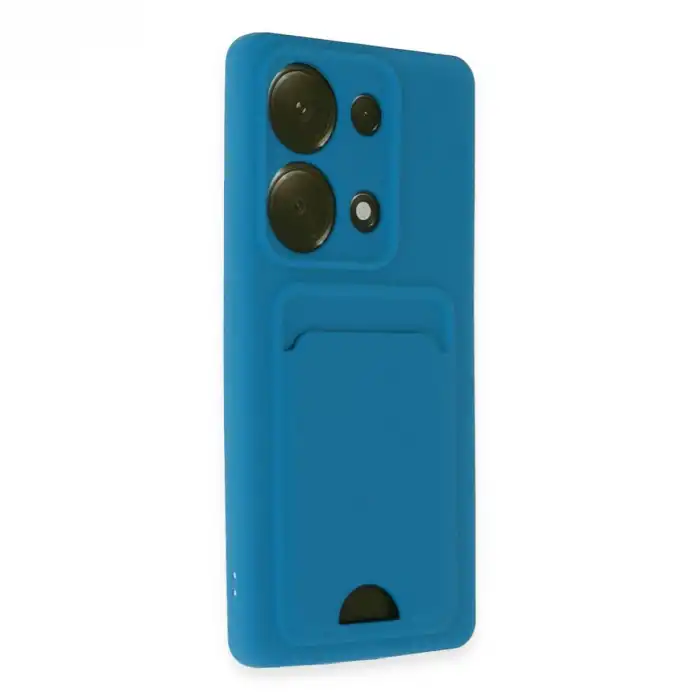 Xiaomi Redmi Note 13 Pro 4g Kılıf Kelvin Kartvizitli Silikon - Mavi