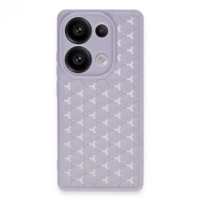 Xiaomi Redmi Note 13 Pro 4g Kılıf Petek Silikon Kapak - Lila