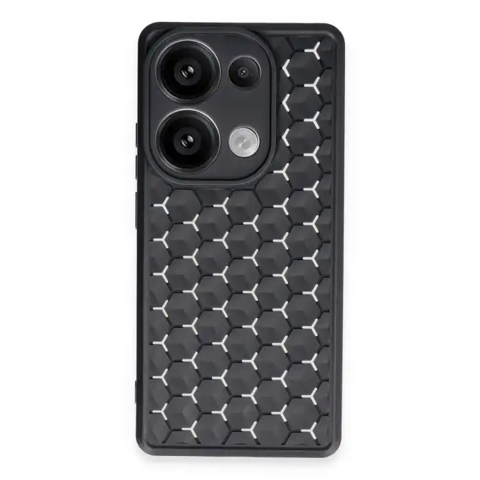 Xiaomi Redmi Note 13 Pro 4g Kılıf Petek Silikon Kapak - Siyah