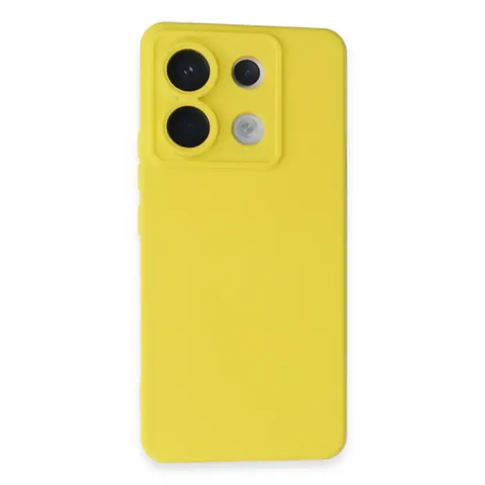 Xiaomi Redmi Note 13 Pro 5g Kılıf Nano İçi Kadife Silikon - Sarı