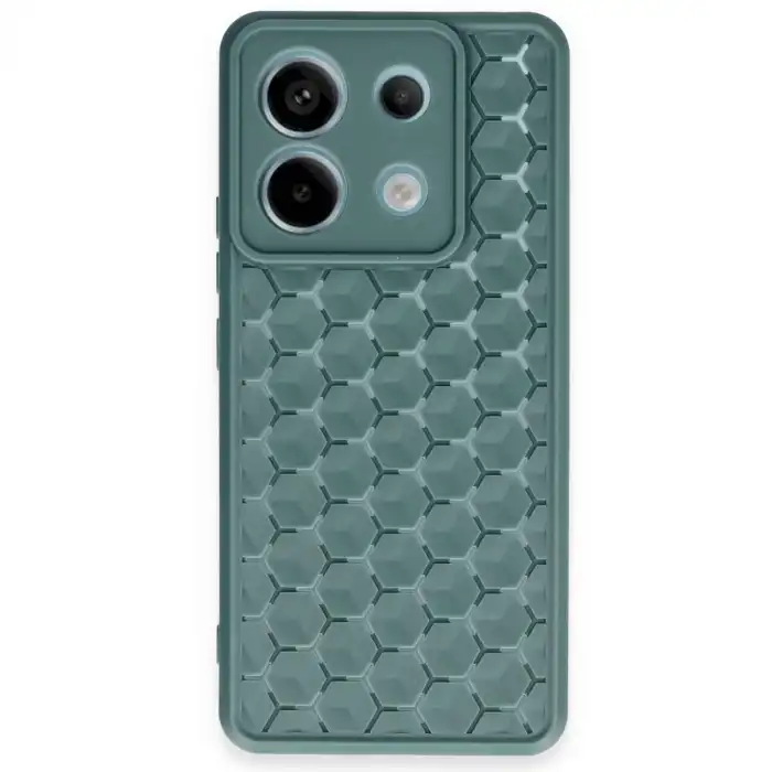 Xiaomi Redmi Note 13 Pro 5g Kılıf Petek Silikon Kapak - Koyu Yeşil