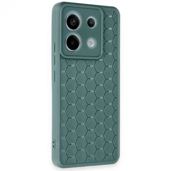 Xiaomi Redmi Note 13 Pro 5g Kılıf Petek Silikon Kapak - Koyu Yeşil