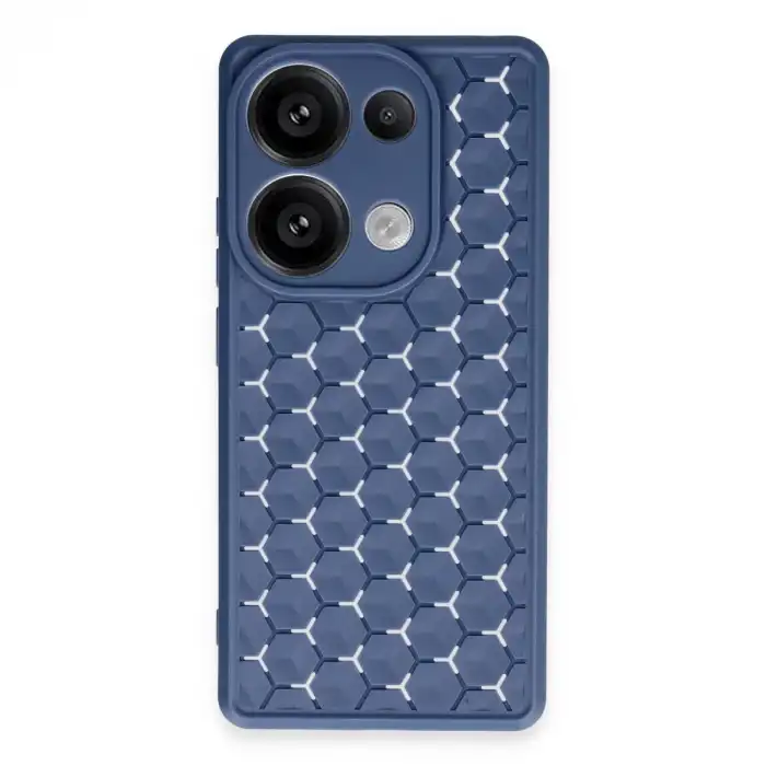 Xiaomi Redmi Note 13 Pro 5g Kılıf Petek Silikon Kapak - Lacivert
