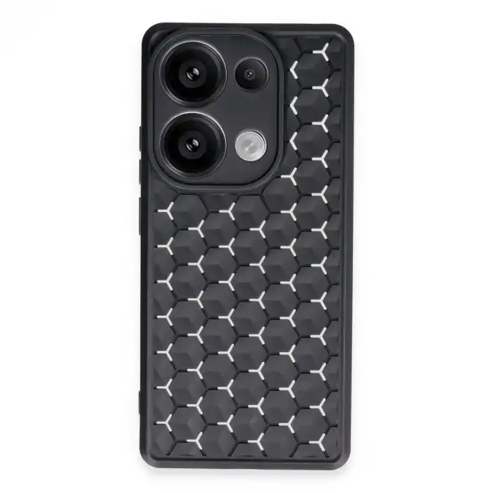 Xiaomi Redmi Note 13 Pro 5g Kılıf Petek Silikon Kapak - Siyah