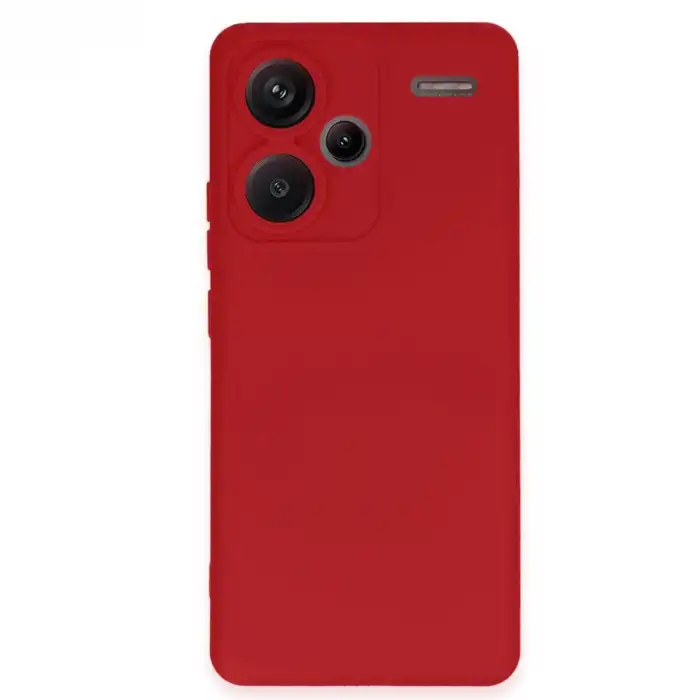 Xiaomi Redmi Note 13 Pro Plus Kılıf Nano İçi Kadife Silikon - Kırmızı