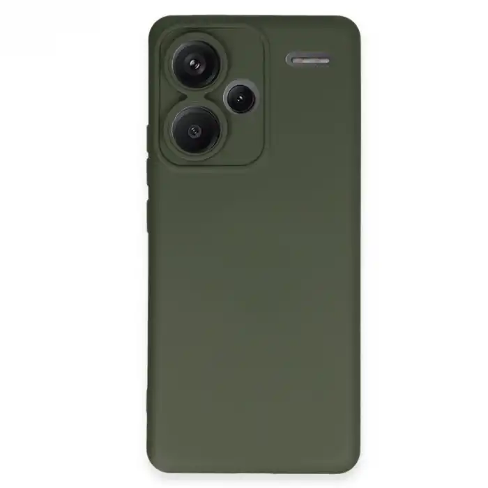 Xiaomi Redmi Note 13 Pro Plus Kılıf Nano İçi Kadife Silikon - Koyu Yeşil