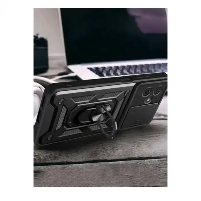 Xiaomi Redmi Note 13 Pro Plus Kılıf Pars Lens Yüzüklü Silikon - Lacivert