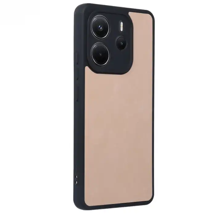Xiaomi Redmi Note 14 4g Kılıf Aras Deri Kapak - Pudra