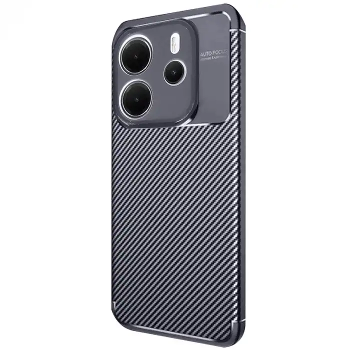 Xiaomi Redmi Note 14 4g Kılıf Auto Focus Karbon Kapak - Lacivert