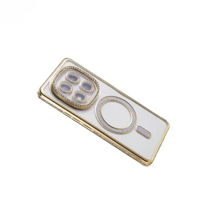 Xiaomi Redmi Note 14 Pro 5g Joke Simli Magneticsafe Kılıf - Gold